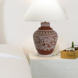 Flowers and Leaves Pattern Lamp, Bandera Clay