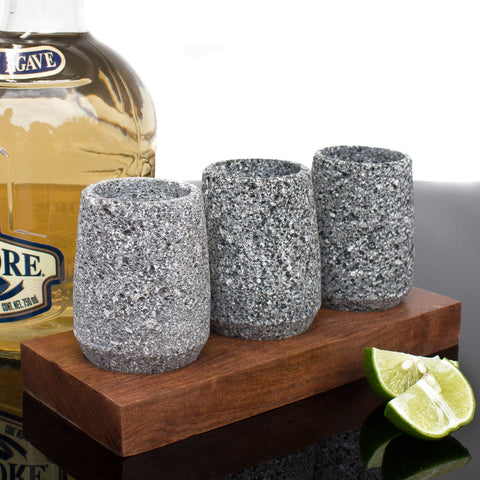 Tequila Set, Basalt Stone