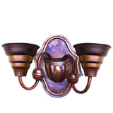 Double Lamp Sconce, Copper