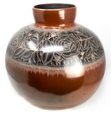 Extra Large Ball-Shaped Pot,<br>Burnished Clay