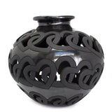 Heart Braid Jug, Black Clay