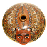 Nahual Face Churumbela Vase, Burnished Clay