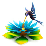 Humming Bird and Flower Alebrije, Copal Wood