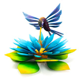 Humming Bird and Flower Alebrije, Copal Wood