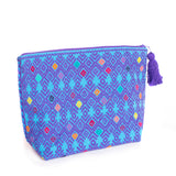 Blue/Purple Cosmetics Bag,  Backstrap Loom