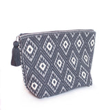 Gray Tones Cosmetics Bag,  Backstrap Loom