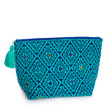 Blue/Turquoise Cosmetics Bag,  Backstrap Loom