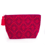 Red/Blue Cosmetics Bag,  Backstrap Loom