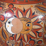 Sun, Moon, Nahuales and Eagle Vase, Burnished Clay