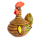 Yellow Dots Hen Egg Vase, Chiapas Pottery