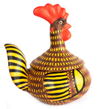 Yellow Dots Hen Egg Vase, Chiapas Pottery