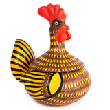 Yellow Dots Hen Egg Vase, Chiapas Pottery