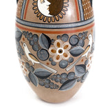 Elongated Vase with Handles, Burnished Clay