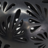 Small Flowers Glossy Sphere, Black Clay