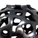 Geometric Shaped Holes Sphere, Oaxaca Black Clay