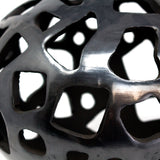 Geometric Shaped Holes Sphere, Oaxaca Black Clay