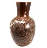 Elongated Wide Mouthed Red/White Vase, Burnished Clay