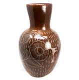 Elongated Wide Mouthed Red/White Vase, Burnished Clay