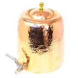 Water Container and Dispenser with Cover, Copper