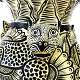 Wide Mouthed Three Jaguar Vase, Chiapas Pottery