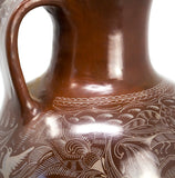 Brown/Beige Pitcher,<br>Burnished Clay