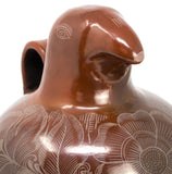 Parrot Pitcher, Burnished Clay