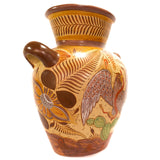 Eagle and Nahuales Vase, Canelo Clay