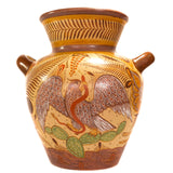 Eagle and Nahuales Vase, Canelo Clay