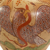 Eagle and Nahuales Vase, Canelo Clay