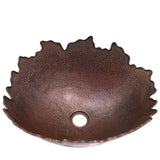 Flame Shaped Edges Sink, Copper