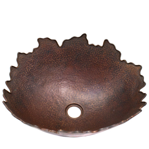 Flame Shaped Edges Sink, Copper