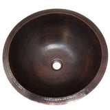 Double Walled Round Sink, Copper