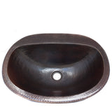 Oval Shaped Sink with Mixer Stand, Copper