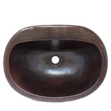 Oval Shaped Sink with Mixer Stand, Copper