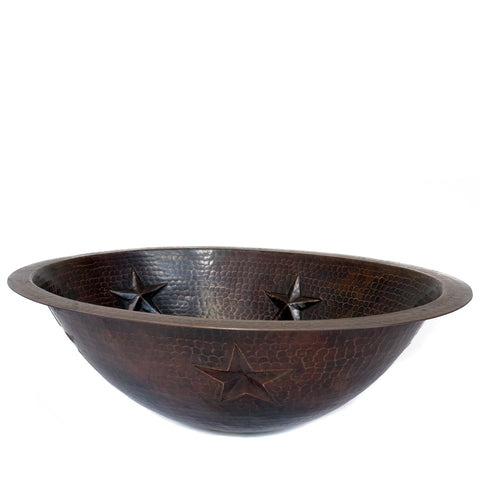 Stars Oval Sink, Copper