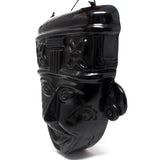 Smiling Mask, Scribed Black Clay