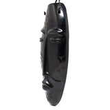 Elongated Kissing Mask, Scribed Black Clay