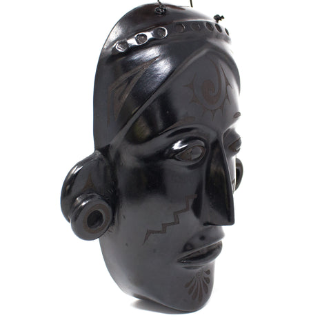 Jalisco Mask, Scribed Black Clay