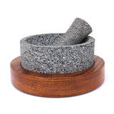 Round shaped Molcajete, Basalt Stone