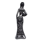Jug Carrying Coast Woman Sculpture, Oaxaca Black Clay