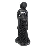 Pregnant Woman Wearing a Rebozo and Pierced Skirt, Oaxaca Black Clay