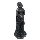 Pregnant Woman Wearing a Rebozo and Pierced Skirt, Oaxaca Black Clay