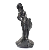 Mixteca Woman with Flower Covered Skirt Sculpture, Oaxaca Black Clay