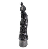 Tuxtepec Woman with Braid Carrying a Pineapple, Oaxaca Black Clay