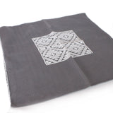 Gray Chiapas Pattern Cushion Sleeve, Backstrap Weaving