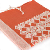 Orange Stripes & Chiapas Pattern Cushion Sleeve, Backstrap Weaving