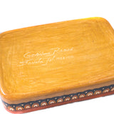 Rectangular Shaped Jewelry Box, Burnished Clay