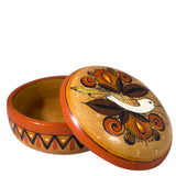 Round Jewelry Box, Burnished Clay