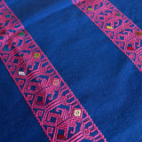 Blue & Pink Stripes Table Runner, Backstrap Weaving