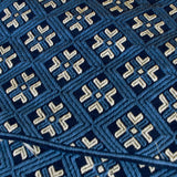 Blue Tones Table Runner, Backstrap Weaving